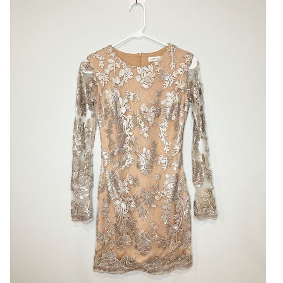 Dress the population grace a-line mini dress sequin - Picture 2 of 5